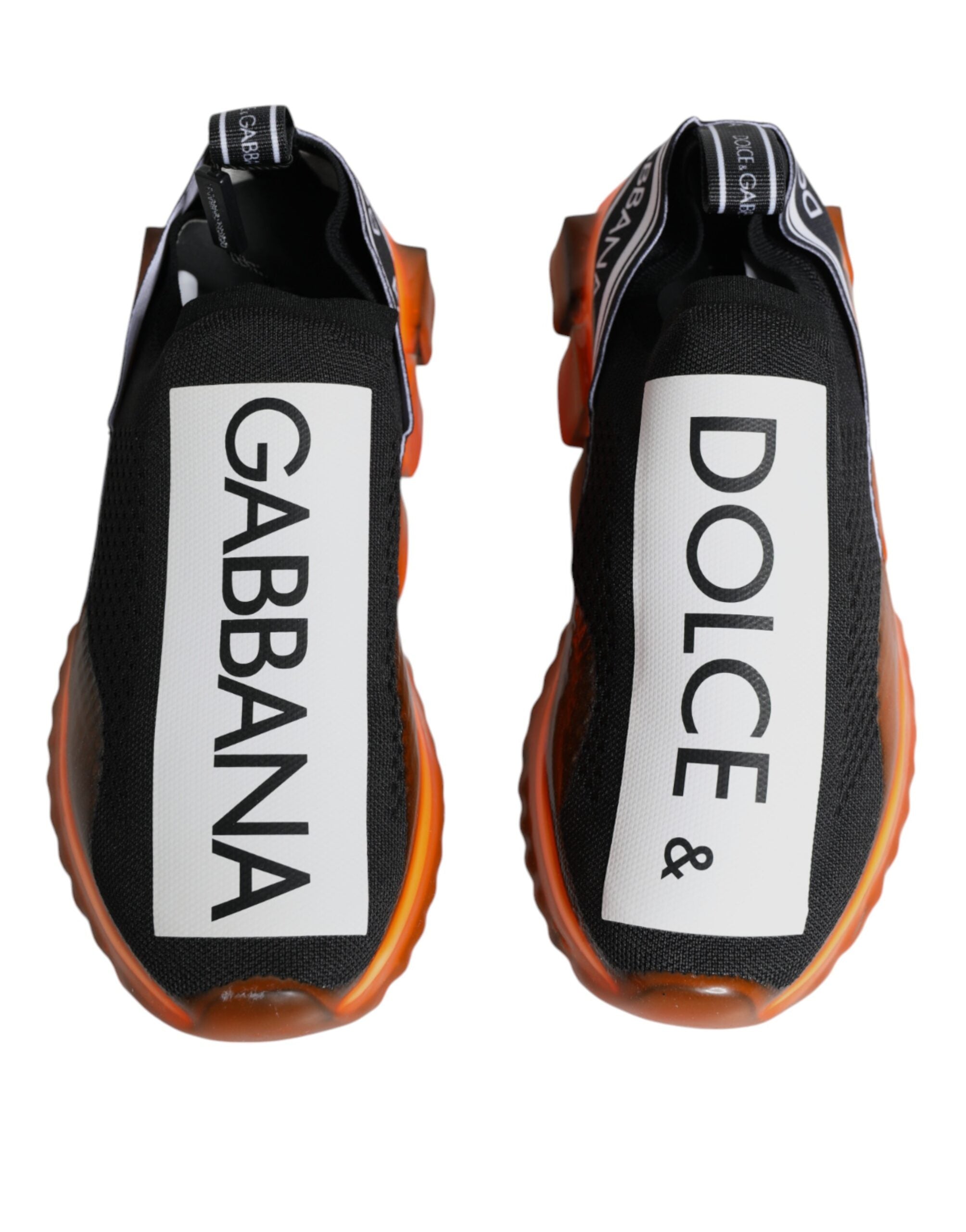 Dolce & Gabbana Black Orange Sorrento Slip-On Sneakers LUNESCAPE