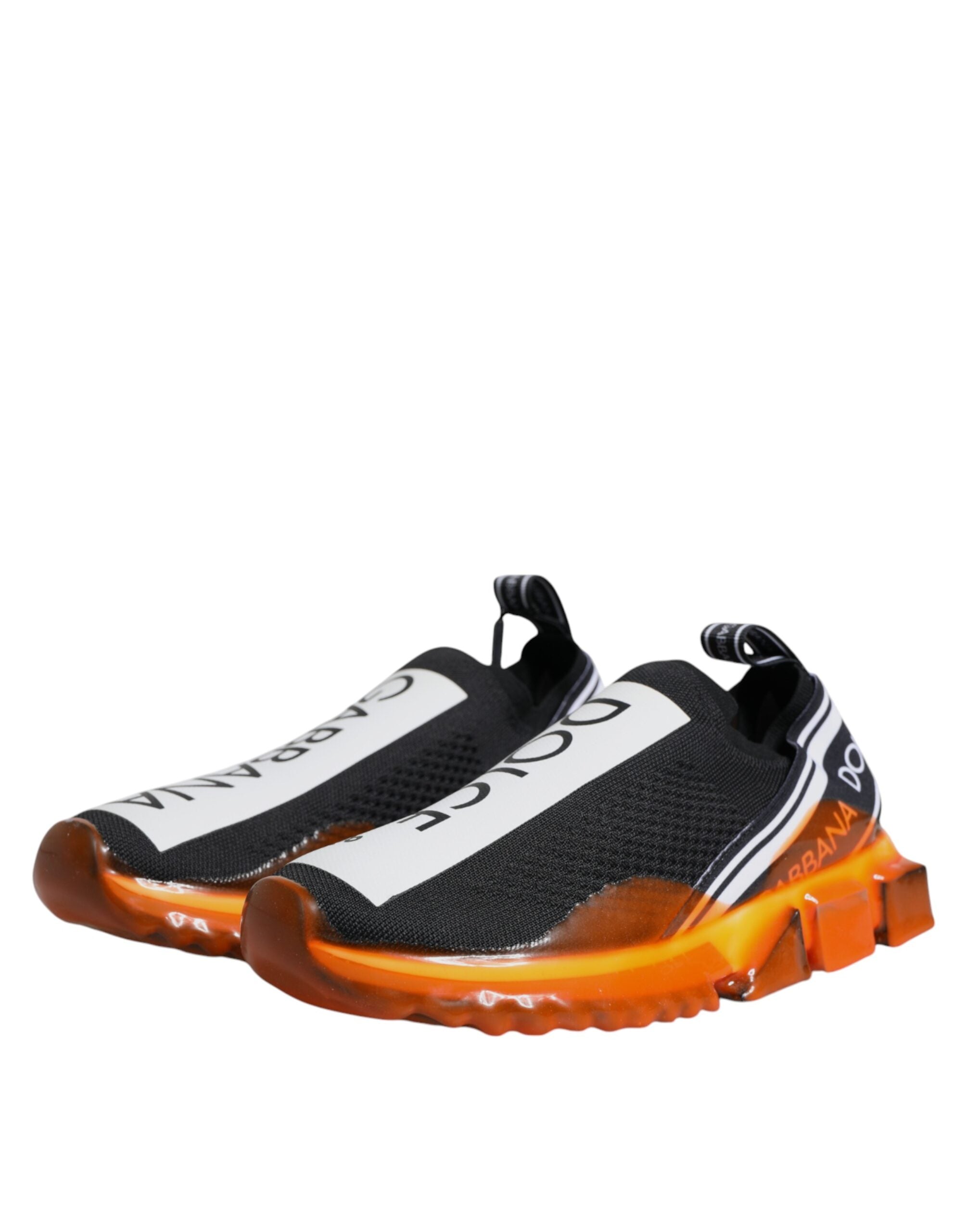 Dolce & Gabbana Black Orange Sorrento Slip-On Sneakers LUNESCAPE