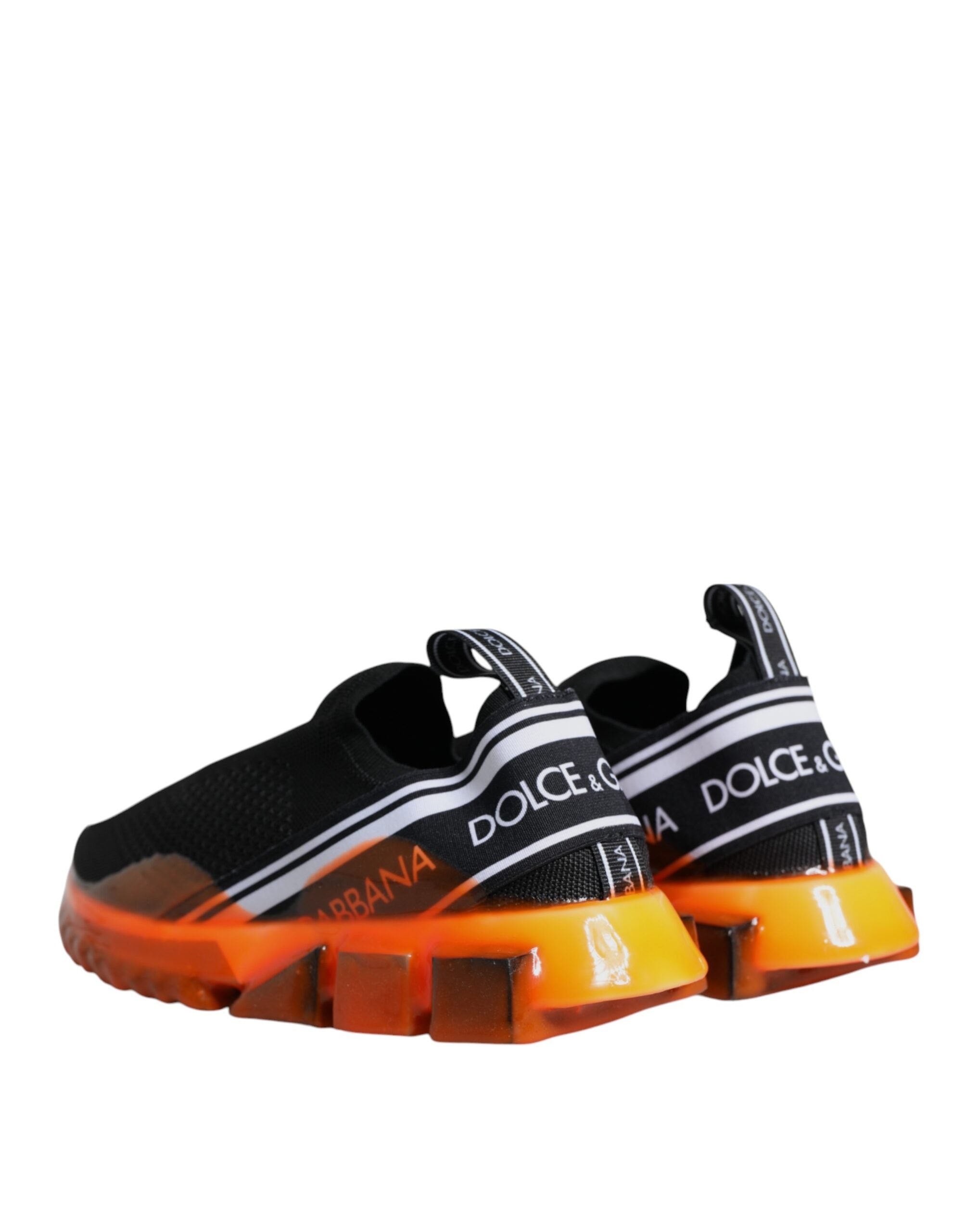 Dolce & Gabbana Black Orange Sorrento Slip-On Sneakers LUNESCAPE