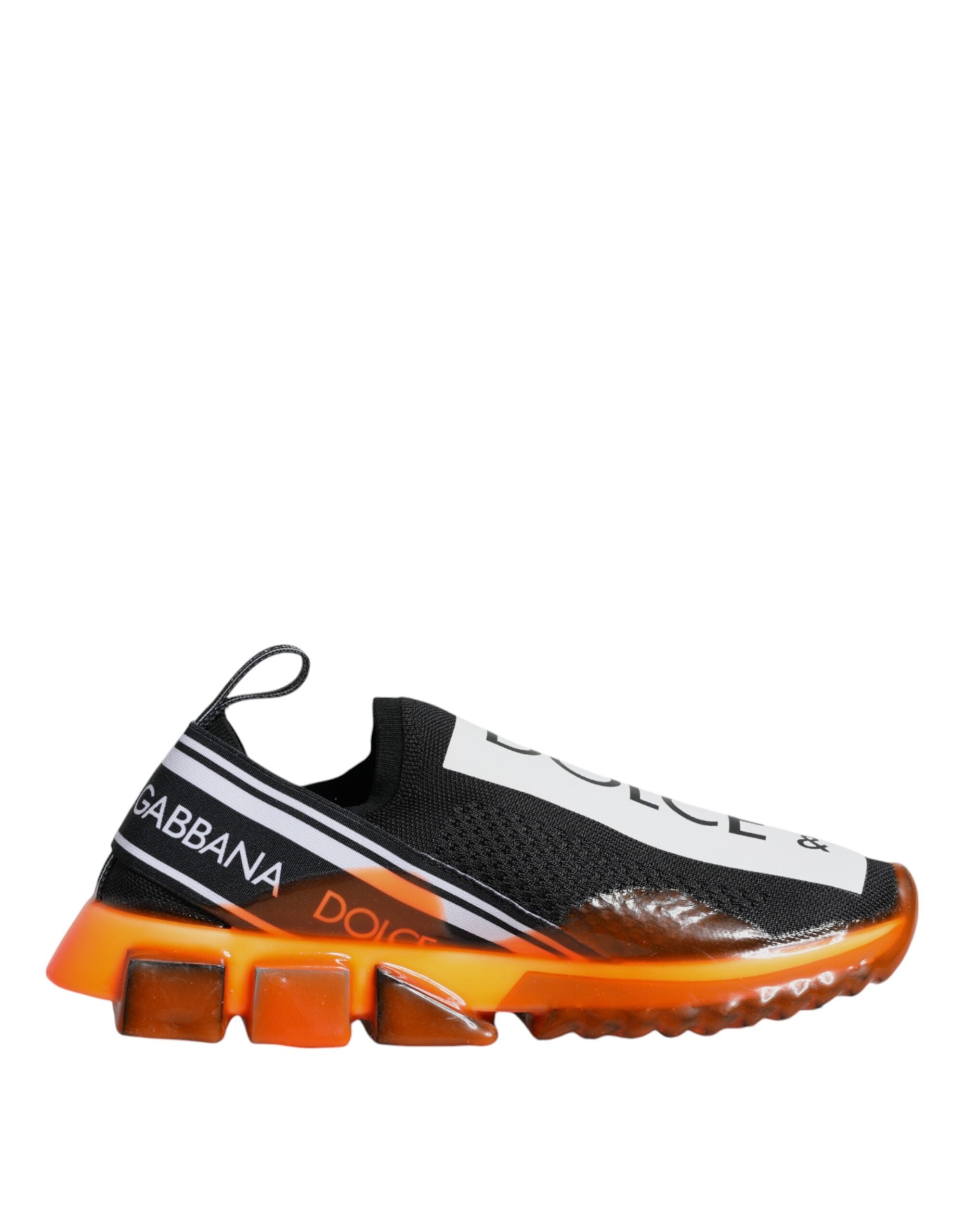 Dolce & Gabbana Black Orange Sorrento Slip-On Sneakers LUNESCAPE
