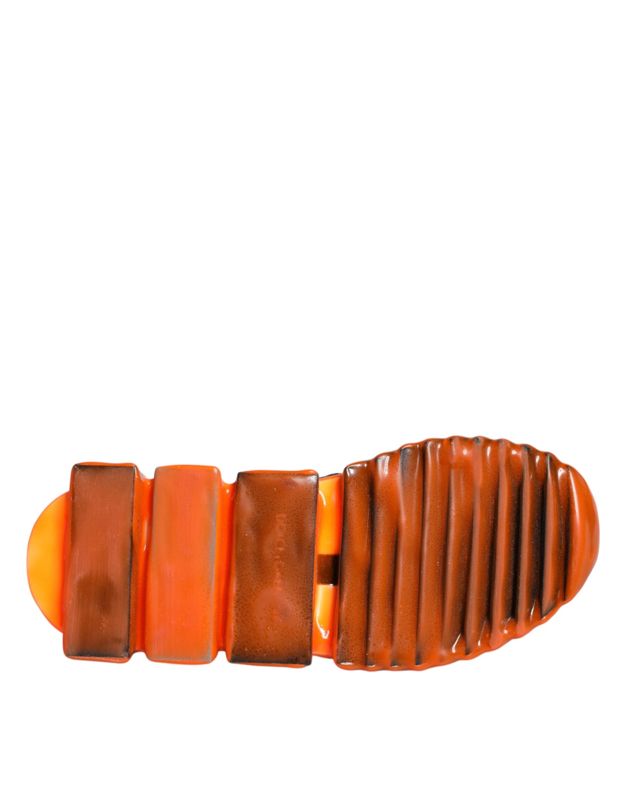 Dolce & Gabbana Black Orange Sorrento Slip-On Sneakers LUNESCAPE