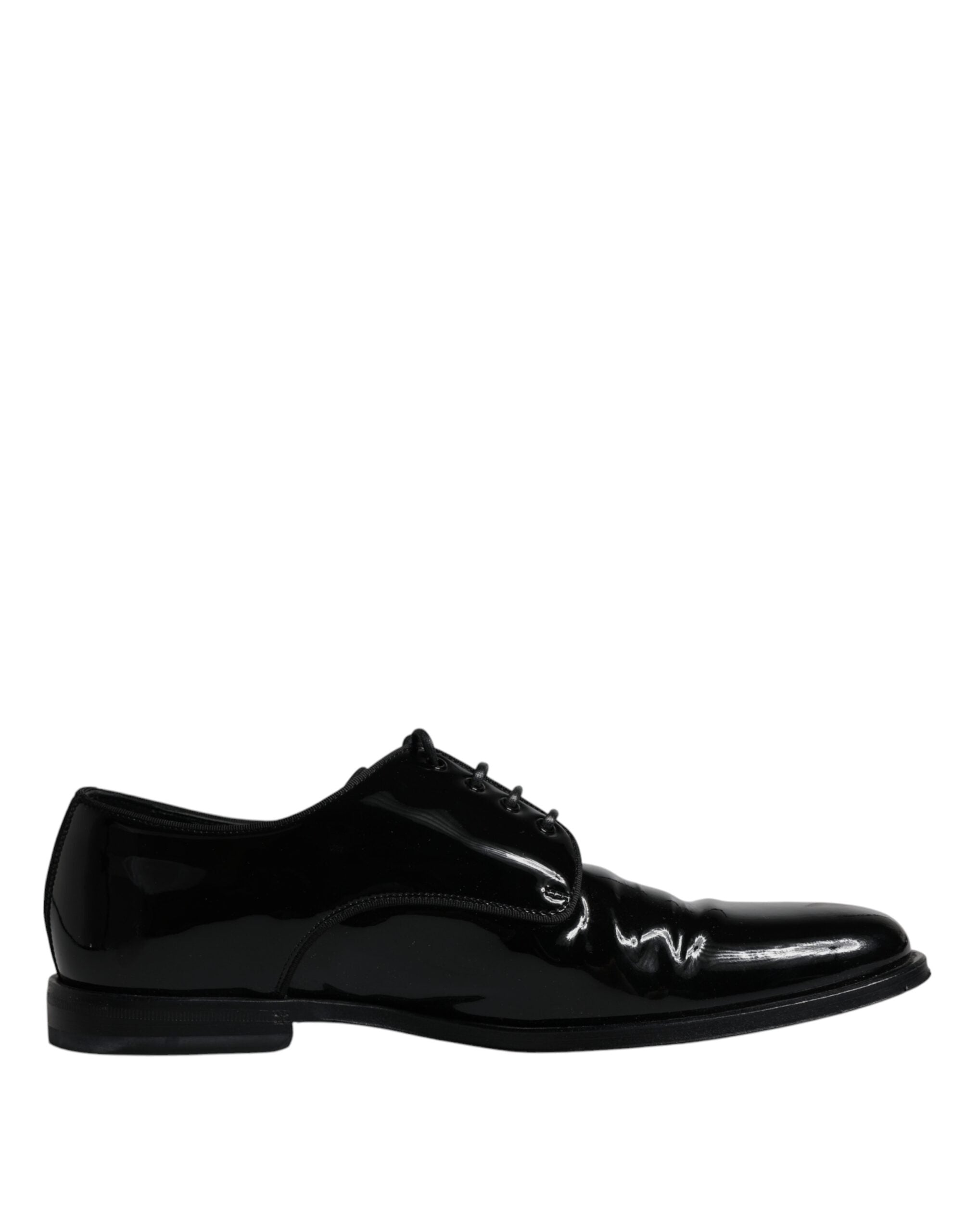 Dolce & Gabbana Black Leather Lace Up Men Derby Formal Shoes LUNESCAPE