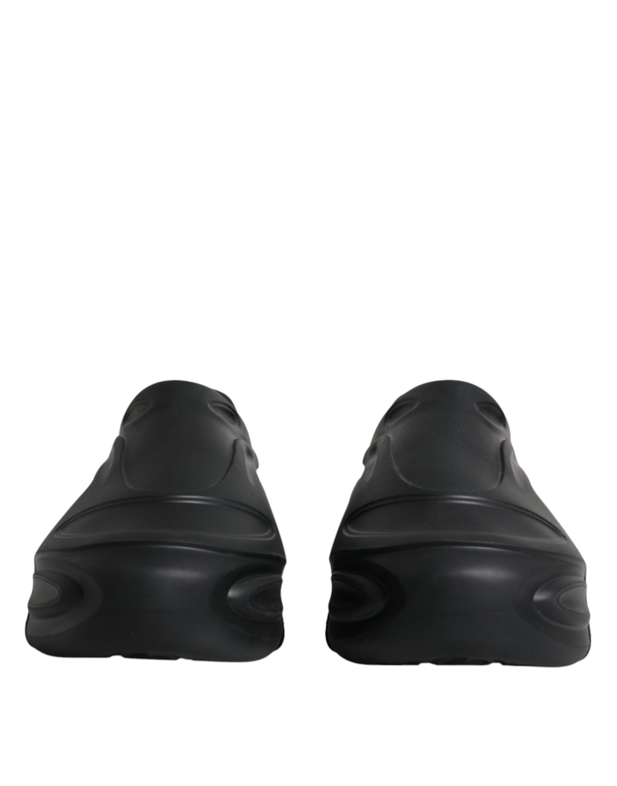 Dolce & Gabbana Black Foiled Rubber Toy Low Top Sneakers Shoes LUNESCAPE