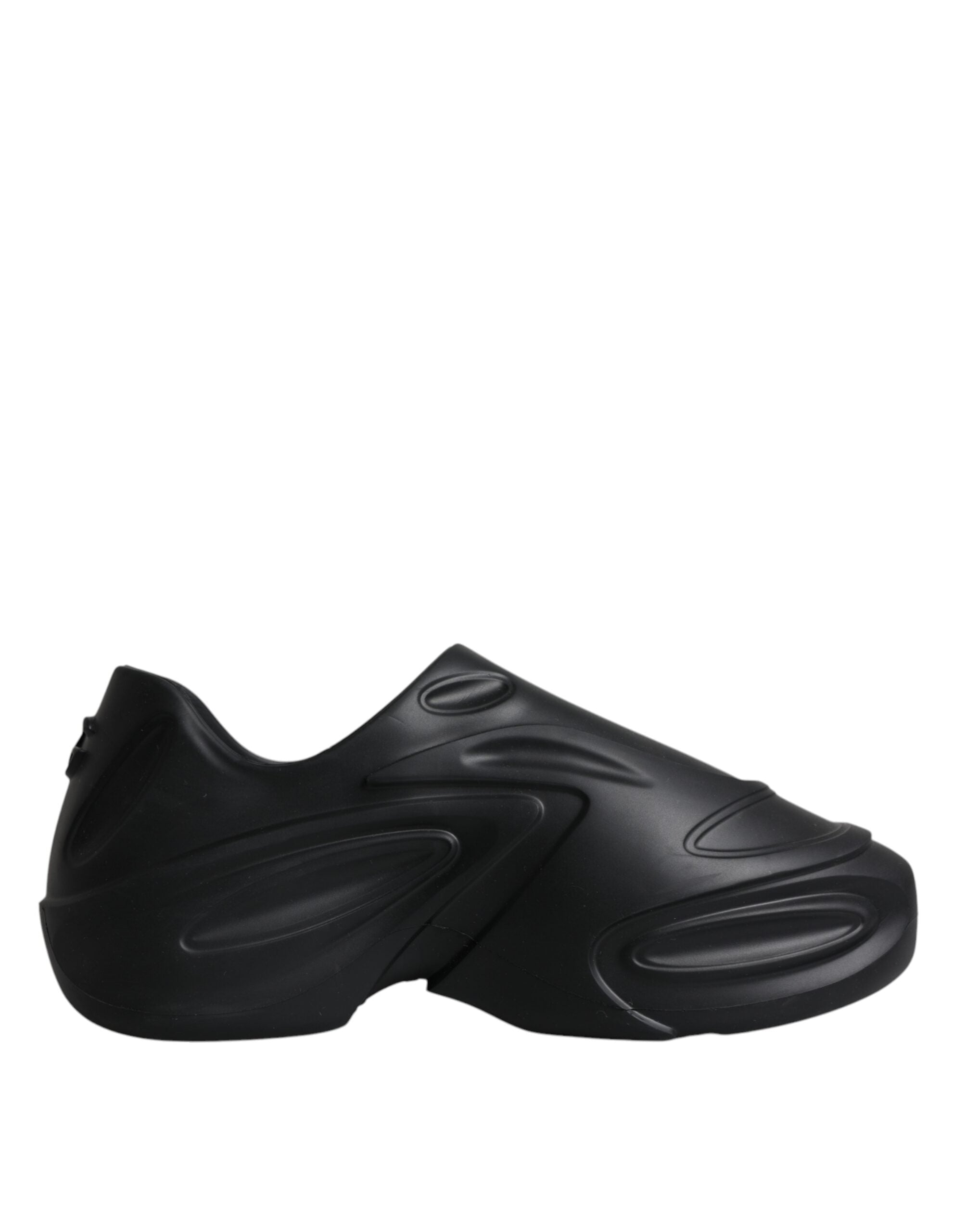 Dolce & Gabbana Black Foiled Rubber Toy Low Top Sneakers Shoes LUNESCAPE