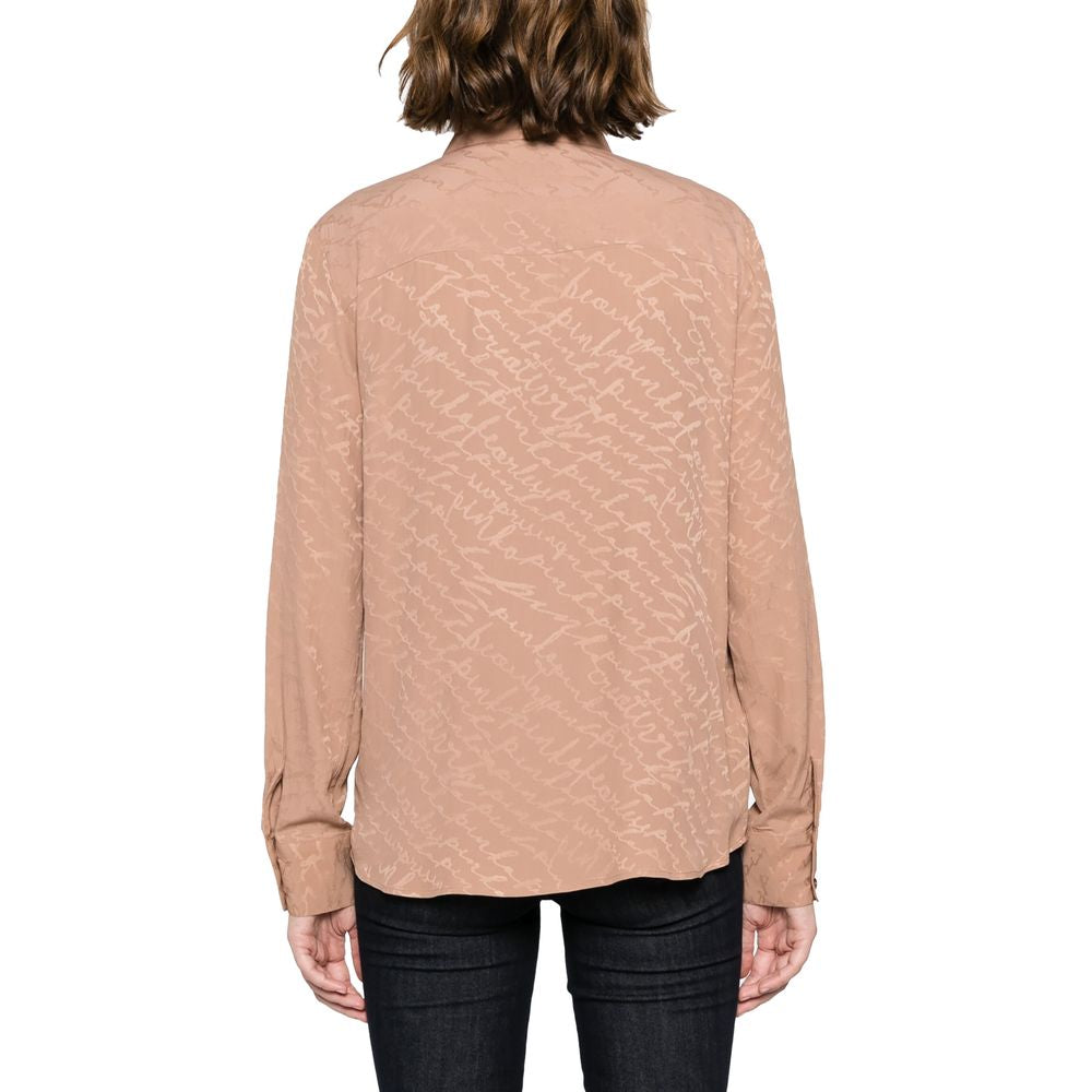 PINKO Beige Acetate Shirt LUNESCAPE