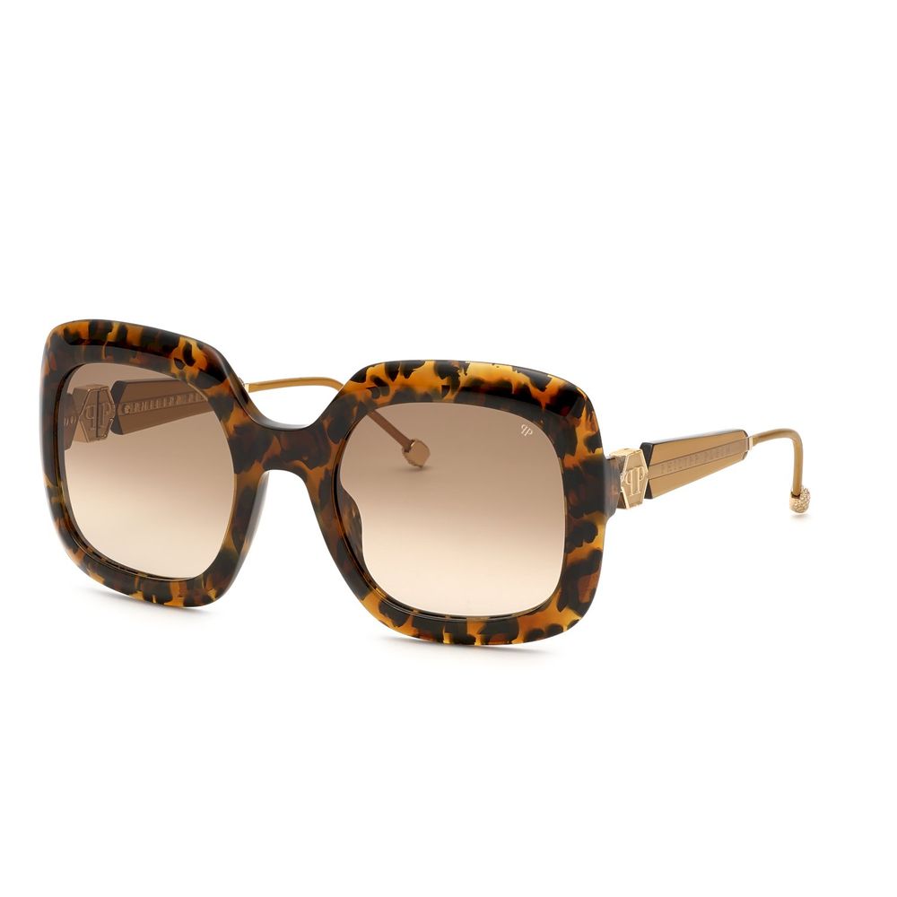 Philipp Plein Brown Acetate Sunglasses LUNESCAPE