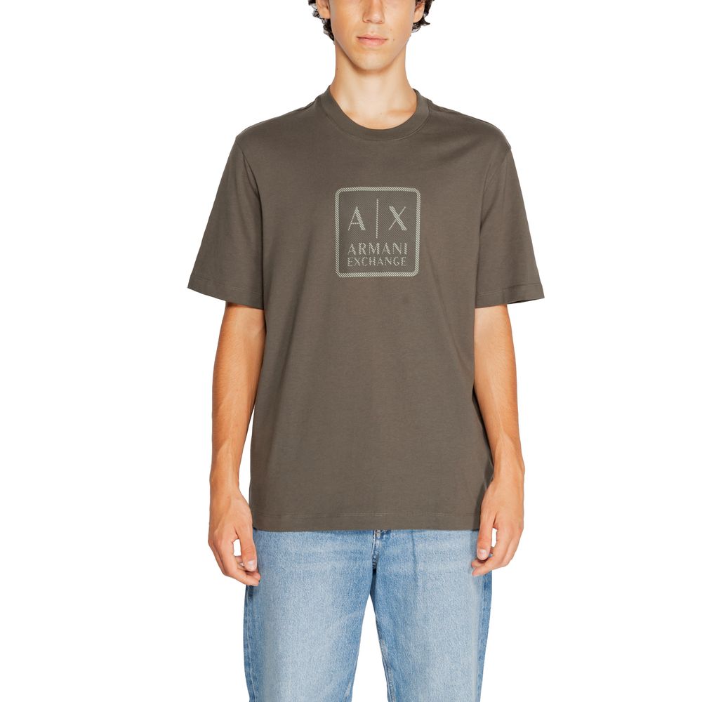 Armani Exchange Green Cotton T-Shirt LUNESCAPE