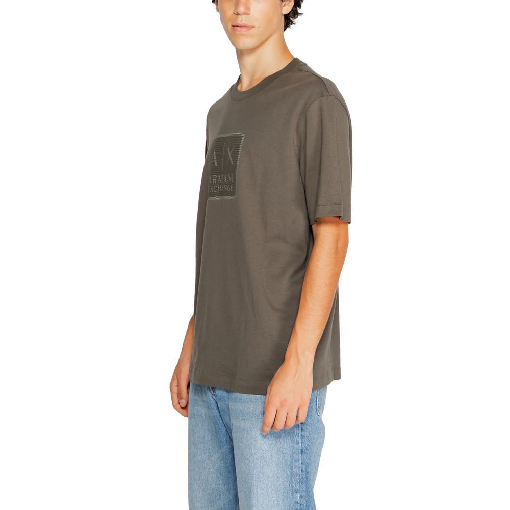 Armani Exchange Green Cotton T-Shirt LUNESCAPE