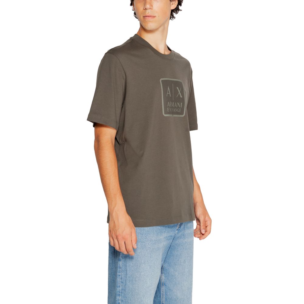 Armani Exchange Green Cotton T-Shirt LUNESCAPE