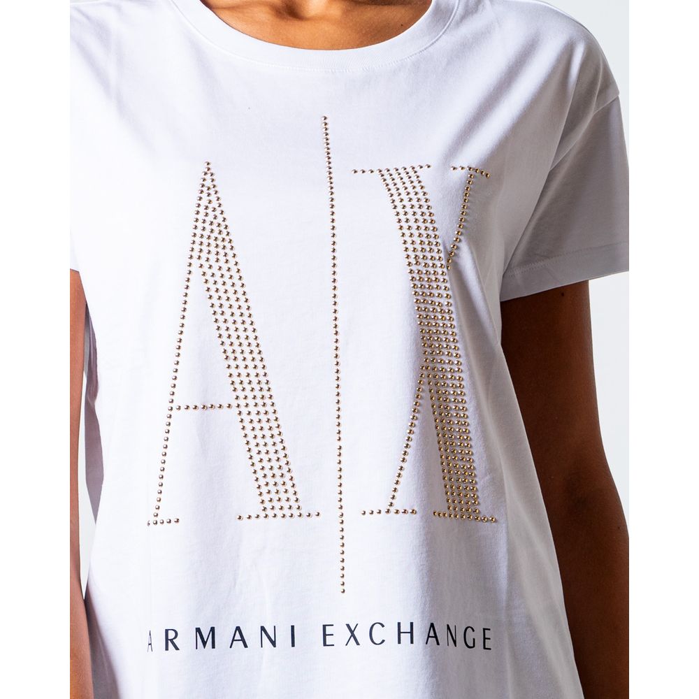 Armani Exchange White Cotton Tops & T-Shirt LUNESCAPE