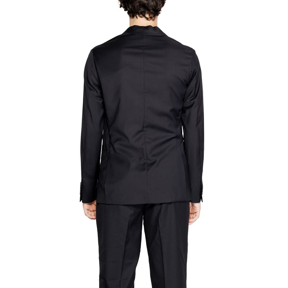 Armani Exchange Black Polyester Blazer LUNESCAPE