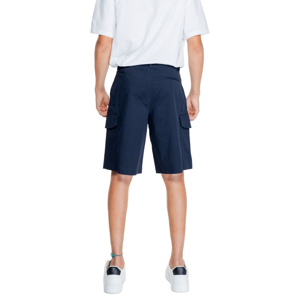 Armani Exchange Blue Cotton Bermuda Short for Men LUNESCAPE