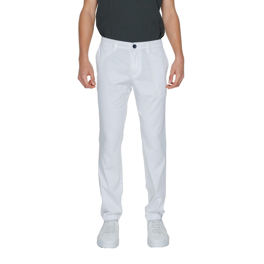 Armani Exchange White Cotton Pant LUNESCAPE