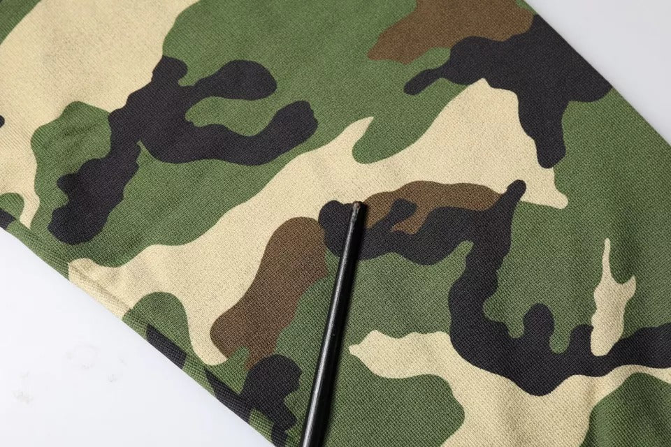 Dolce & Gabbana Multicolor Camouflage Sweatshirt Sweater