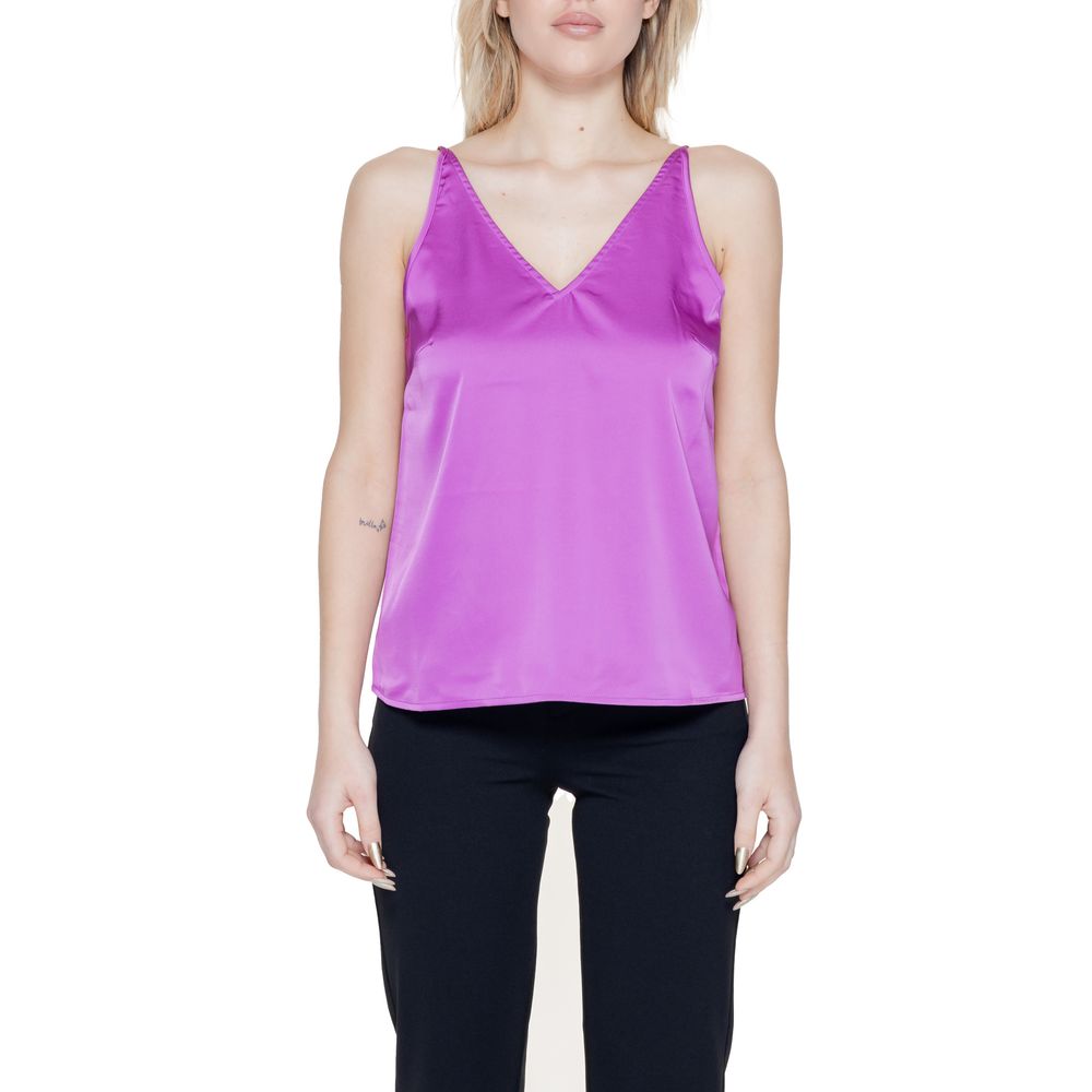 Vila Clothes Pink Polyester Top LUNESCAPE