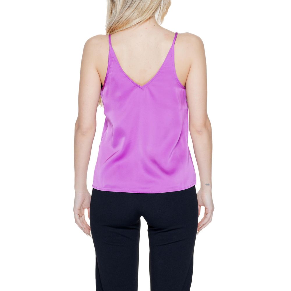 Vila Clothes Pink Polyester Top LUNESCAPE