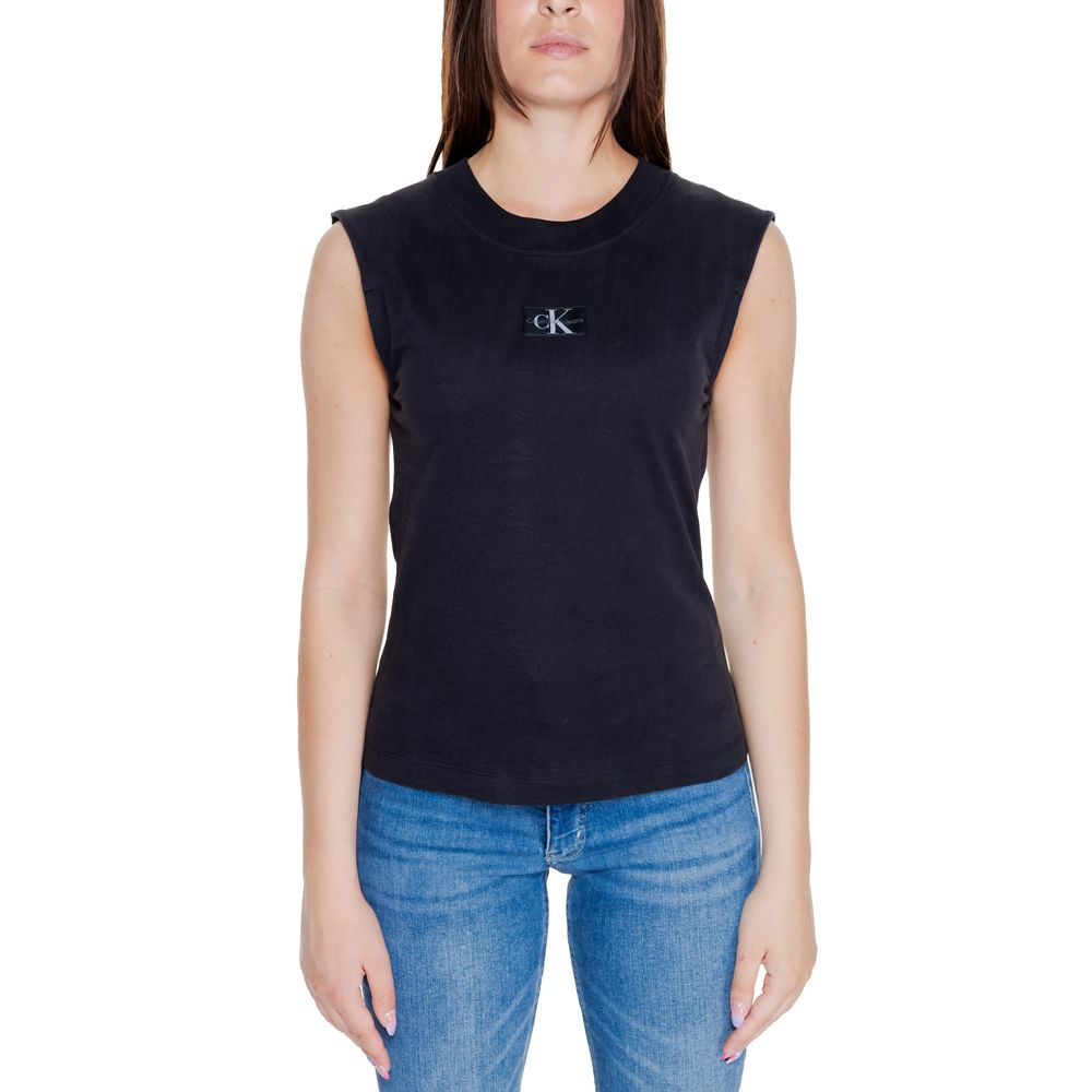 Calvin Klein Jeans Black Cotton T-Shirt LUNESCAPE