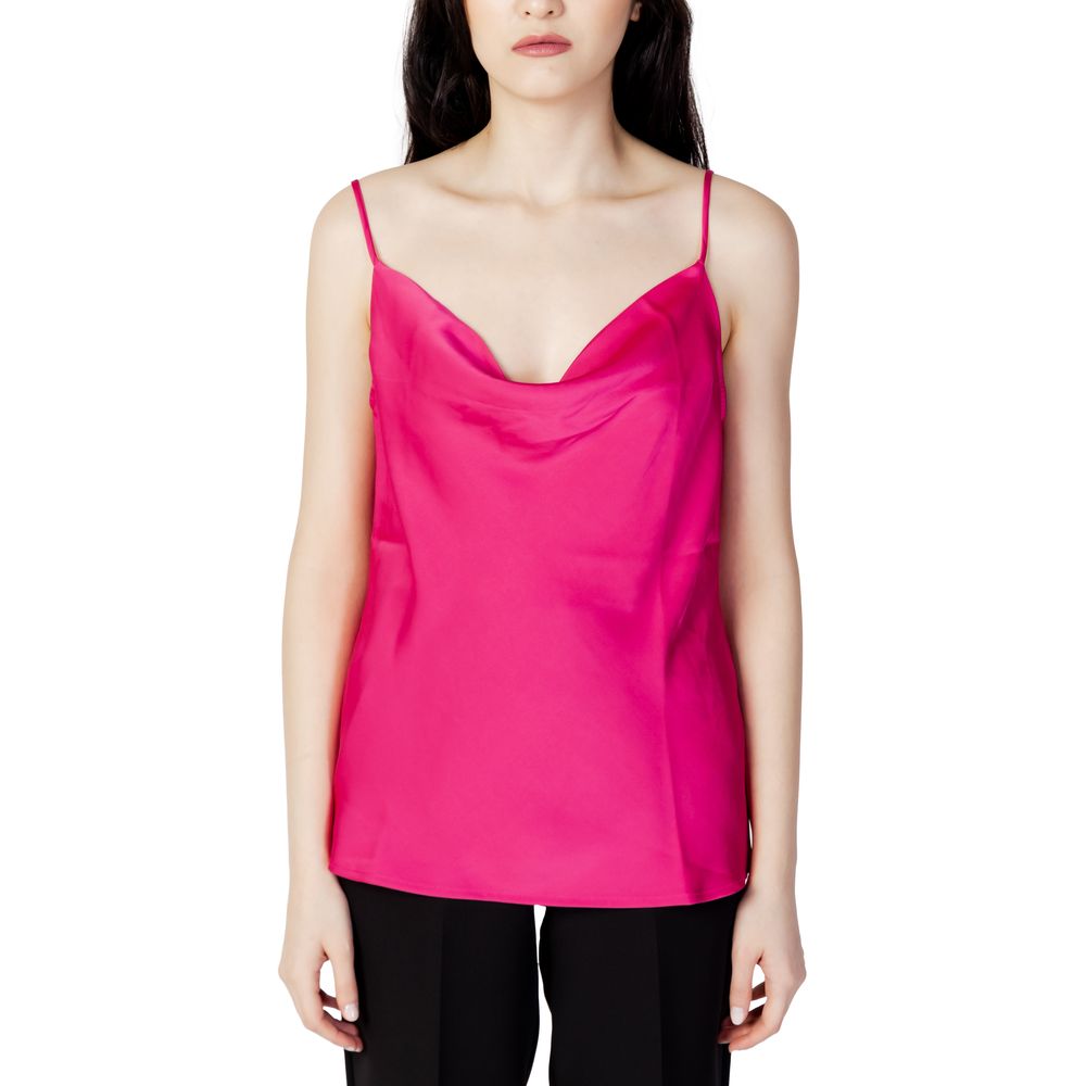 Vila Clothes Pink Polyester Tank Top LUNESCAPE