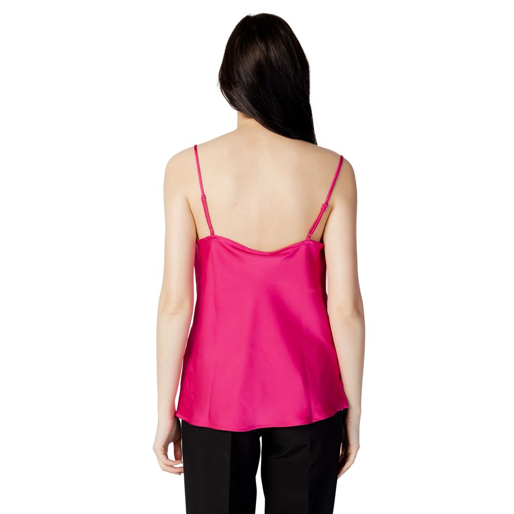 Vila Clothes Pink Polyester Tank Top LUNESCAPE