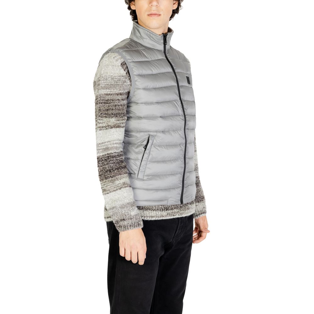 Gianni Lupo Gray Polyamide Sleeveless Jacket