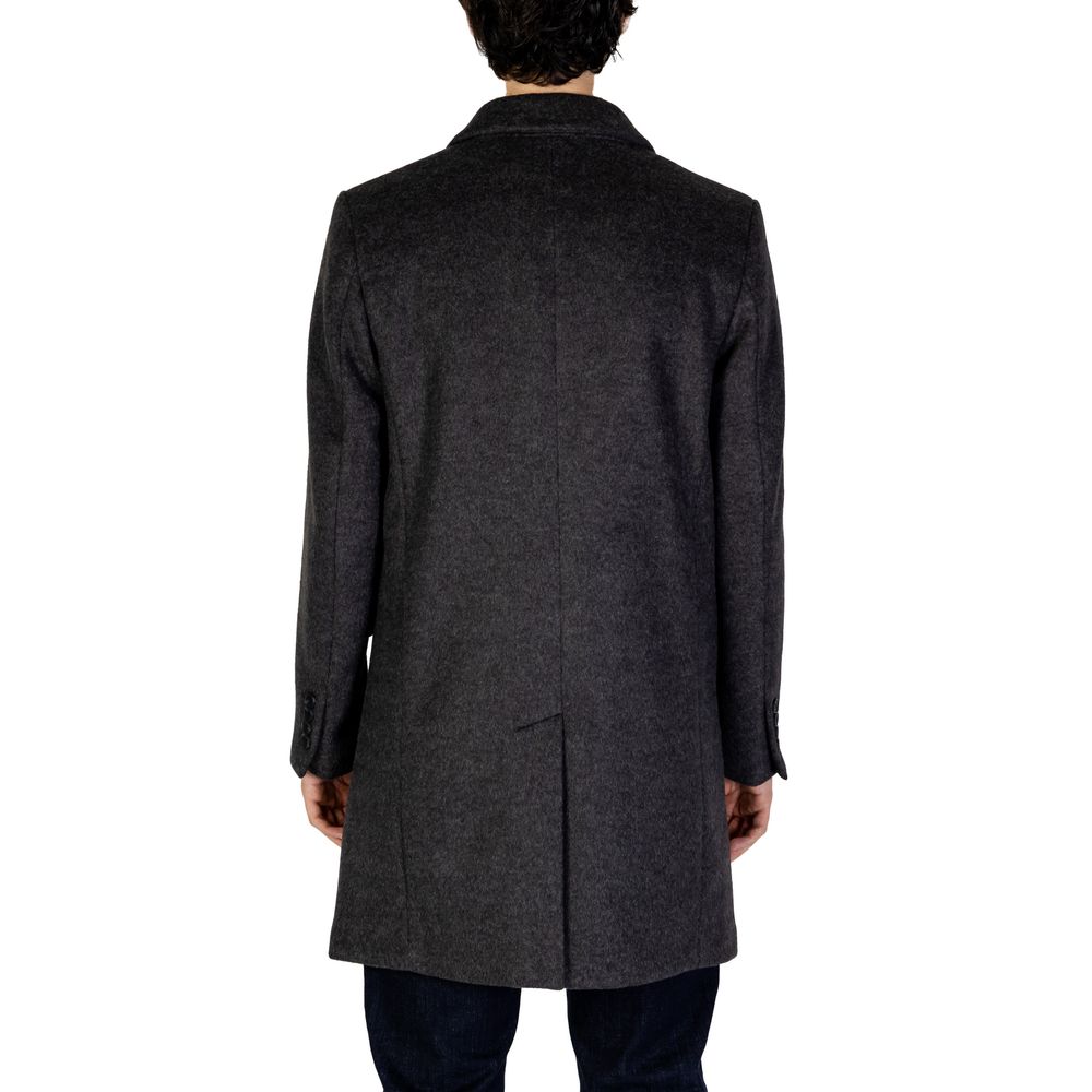 Antony Morato Gray Polyester Coat LUNESCAPE