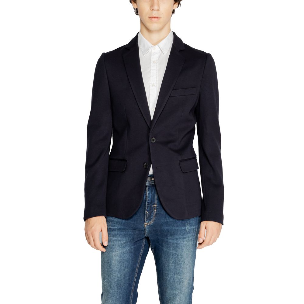 Antony Morato Blue Viscose Blazer LUNESCAPE