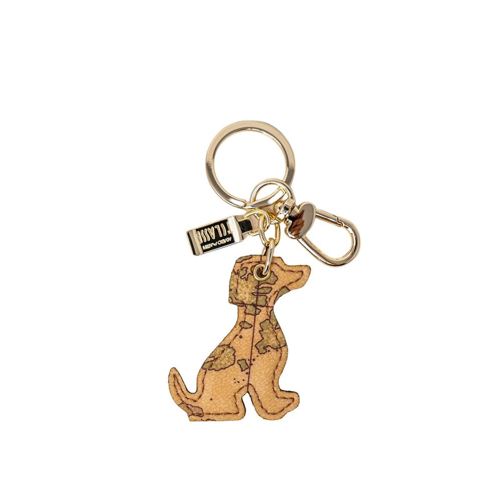 Alviero Martini Prima Classe Beige Leather Keychain LUNESCAPE