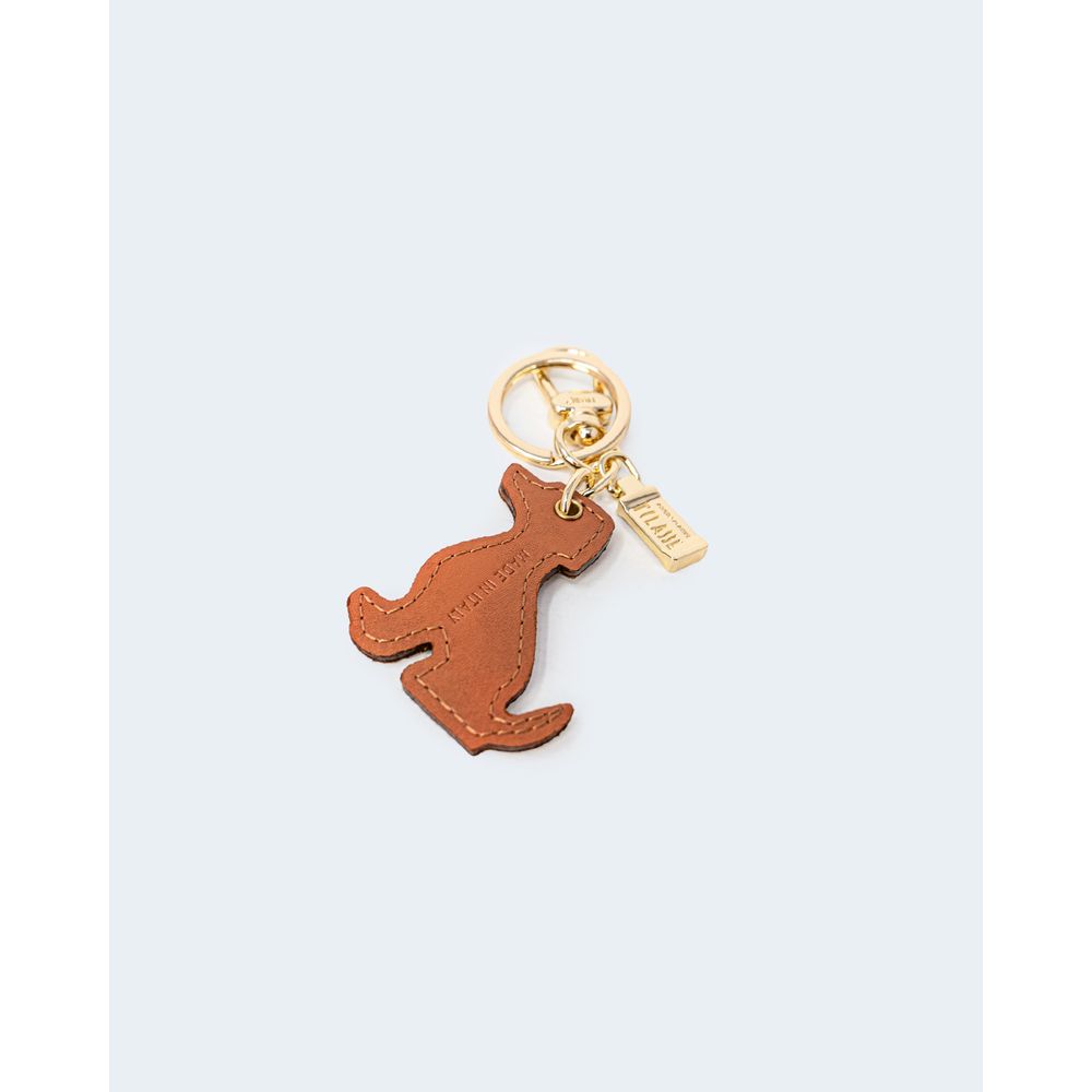 Alviero Martini Prima Classe Beige Leather Keychain LUNESCAPE