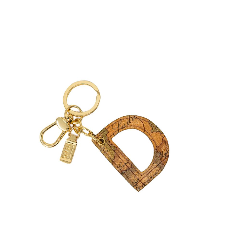 Alviero Martini Prima Classe Beige Leather Keychain LUNESCAPE