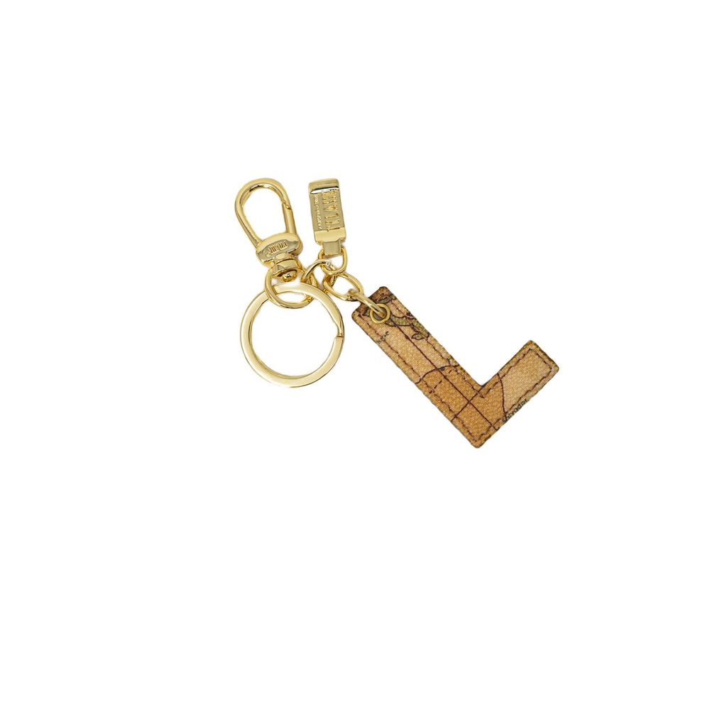 Alviero Martini Prima Classe Beige Leather Keychain LUNESCAPE