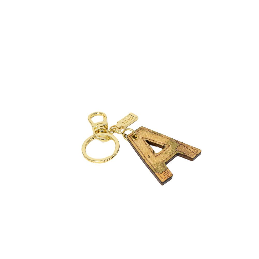 Alviero Martini Prima Classe Beige Leather Keychain LUNESCAPE