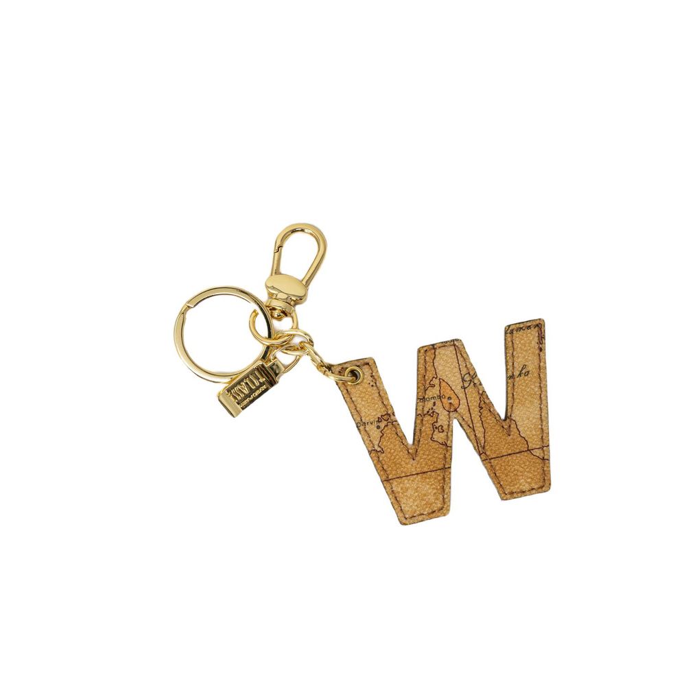 Alviero Martini Prima Classe Beige Leather Keychain LUNESCAPE