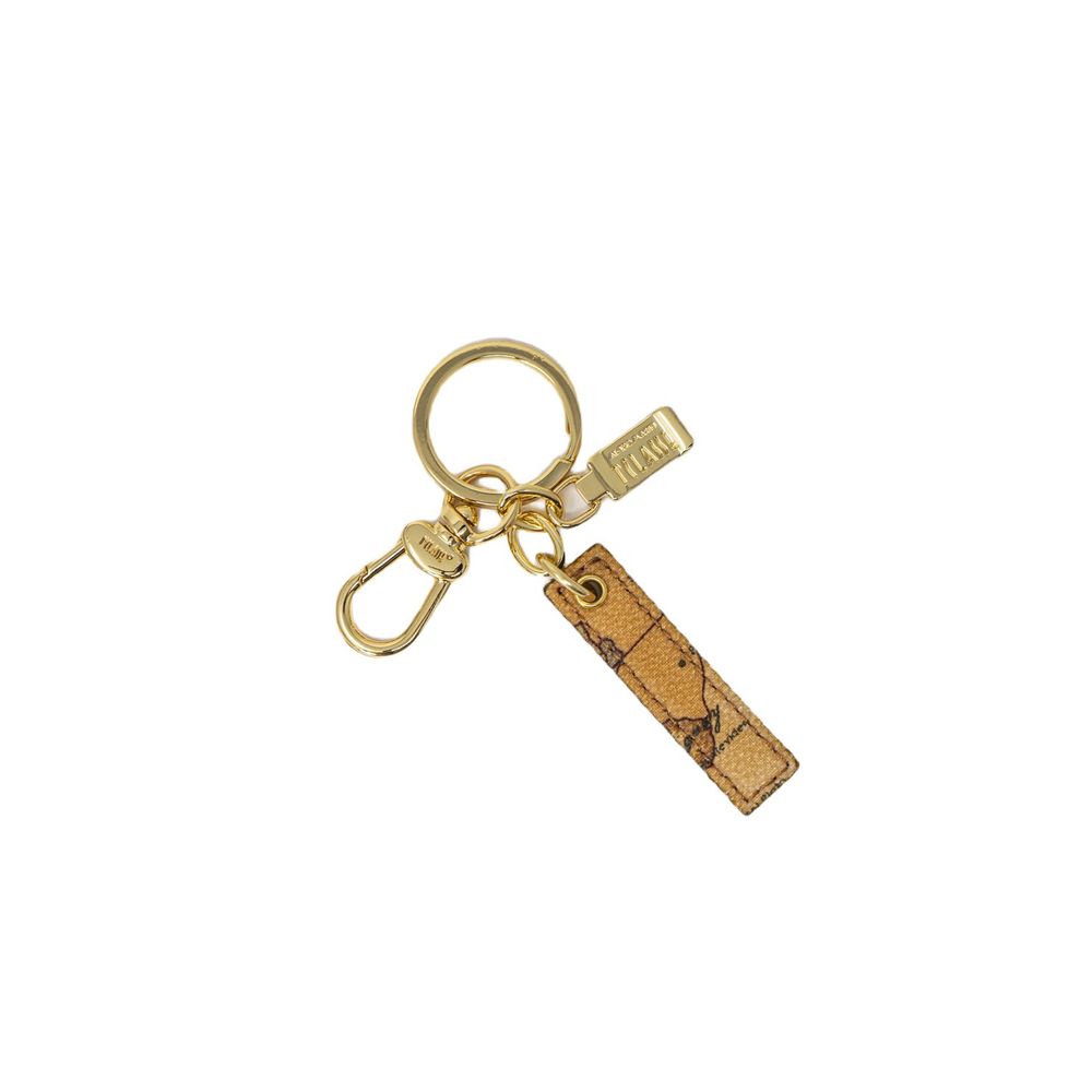 Alviero Martini Prima Classe Beige Leather Keychain LUNESCAPE