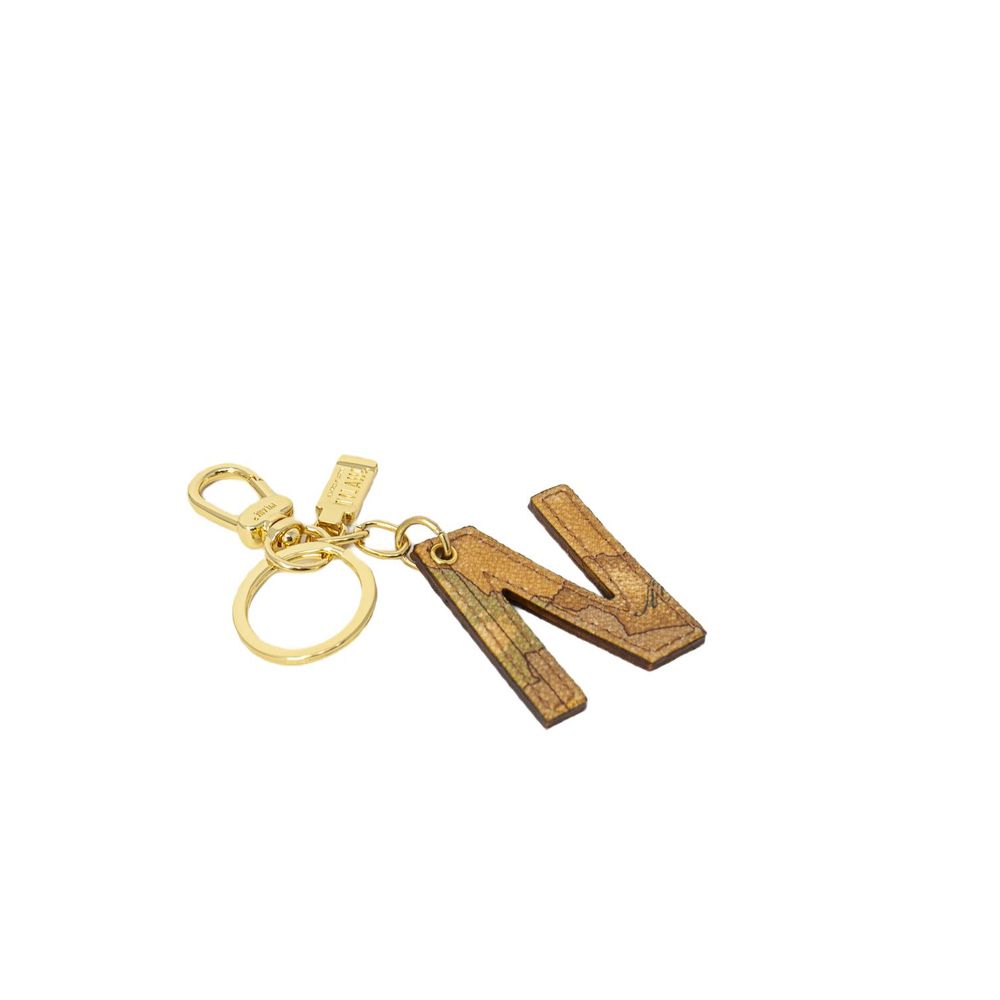 Alviero Martini Prima Classe Beige Leather Keychain LUNESCAPE