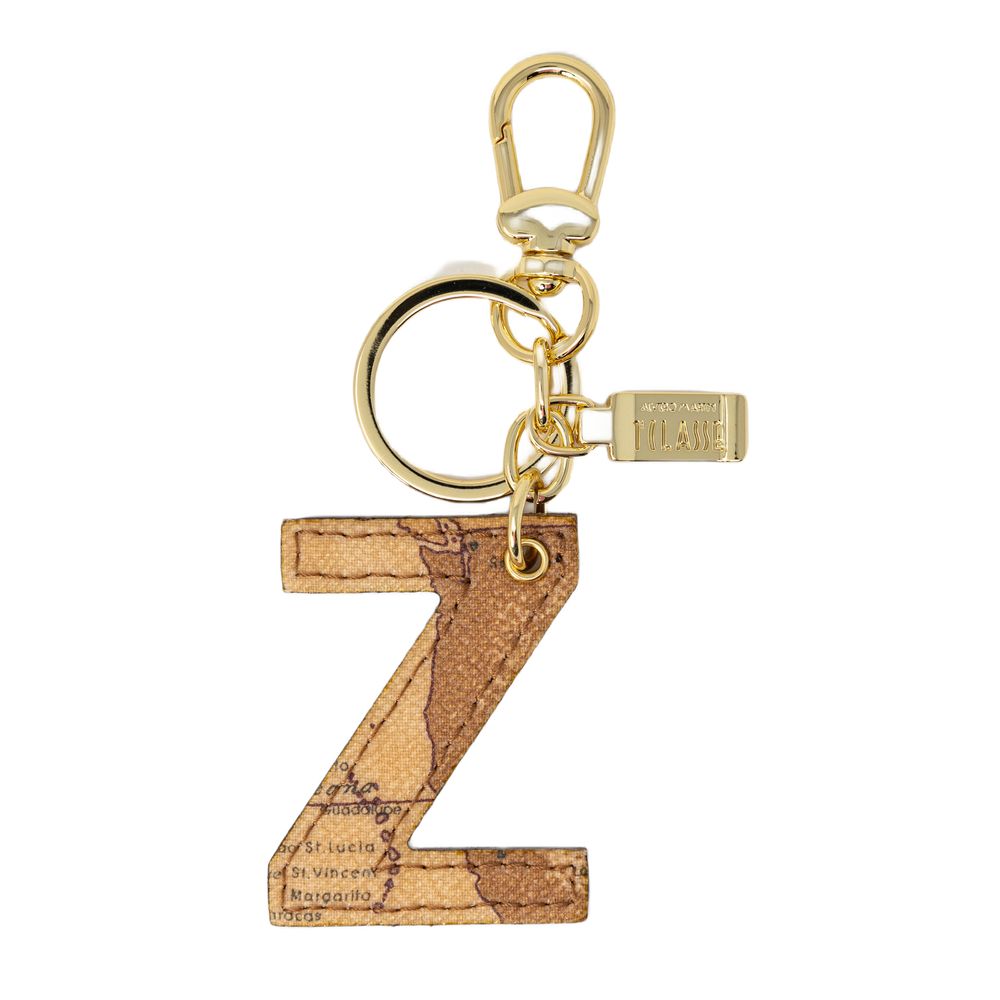 Alviero Martini Prima Classe Beige Leather Keychain LUNESCAPE