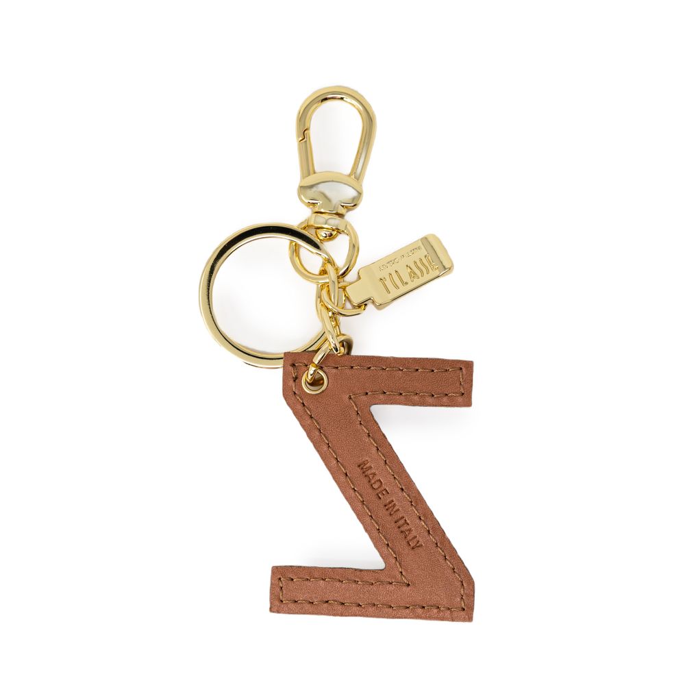 Alviero Martini Prima Classe Beige Leather Keychain LUNESCAPE