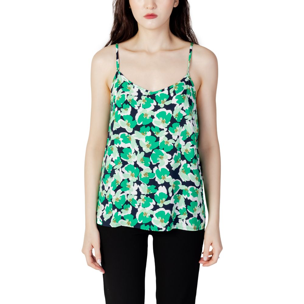 Jacqueline De Yong Green Cotton Tank Top LUNESCAPE