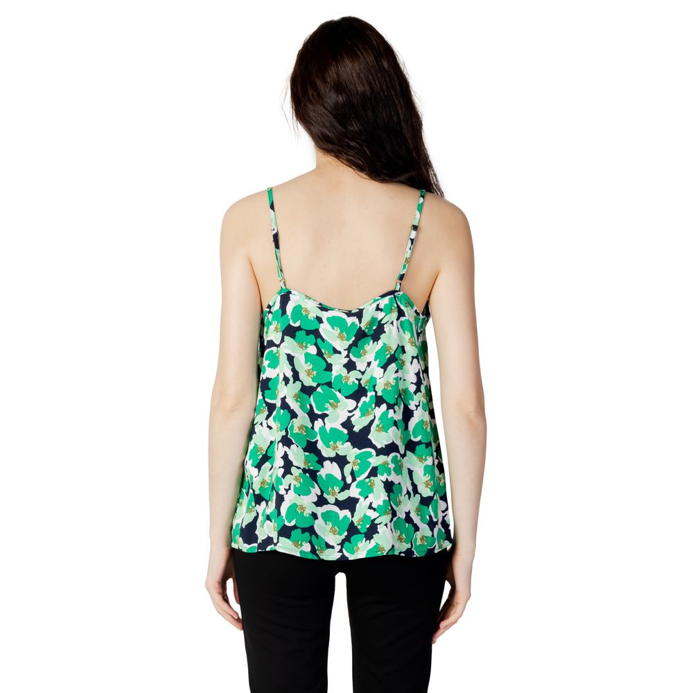 Jacqueline De Yong Green Cotton Tank Top LUNESCAPE