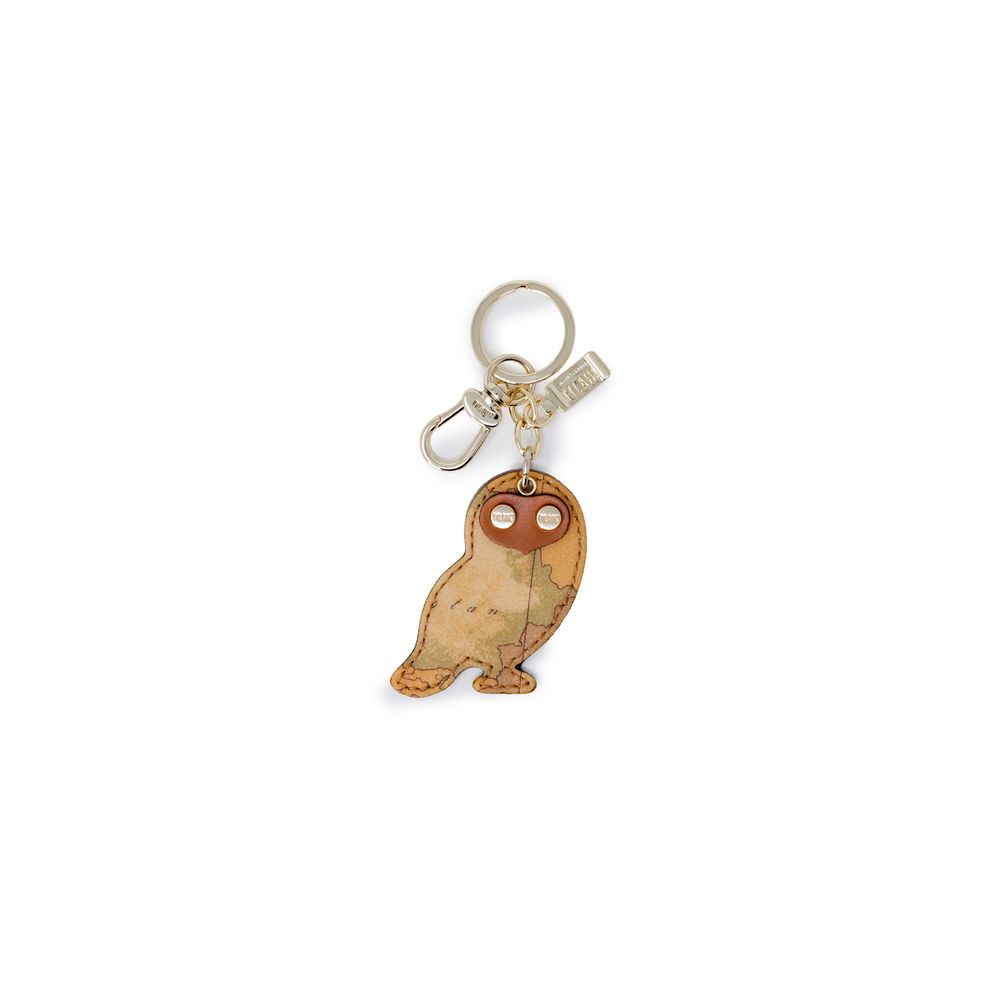 Alviero Martini Prima Classe Beige Leather Keychain LUNESCAPE