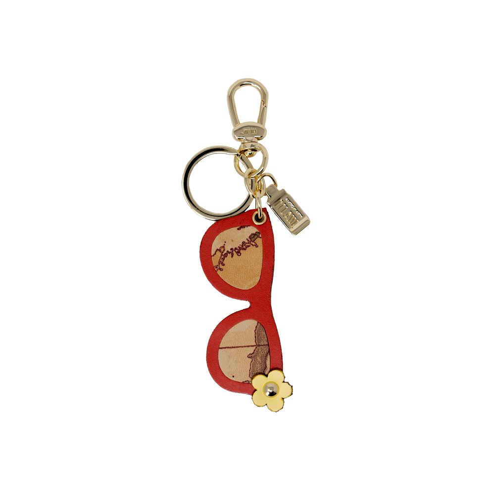 Alviero Martini Prima Classe Beige Leather Keychain LUNESCAPE