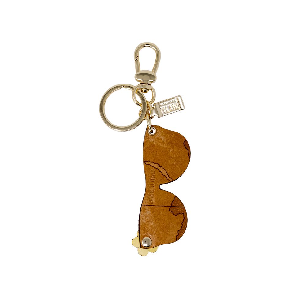 Alviero Martini Prima Classe Beige Leather Keychain LUNESCAPE