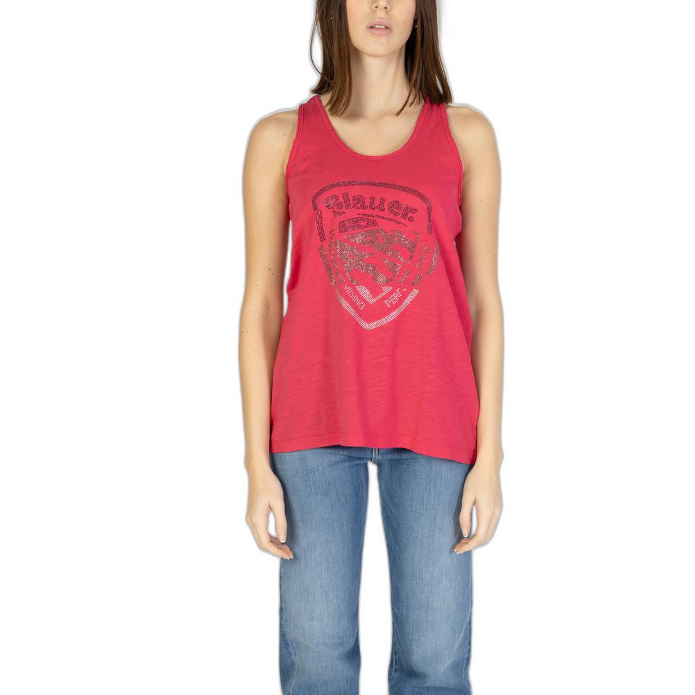 Blauer Pink Cotton Tank Top LUNESCAPE