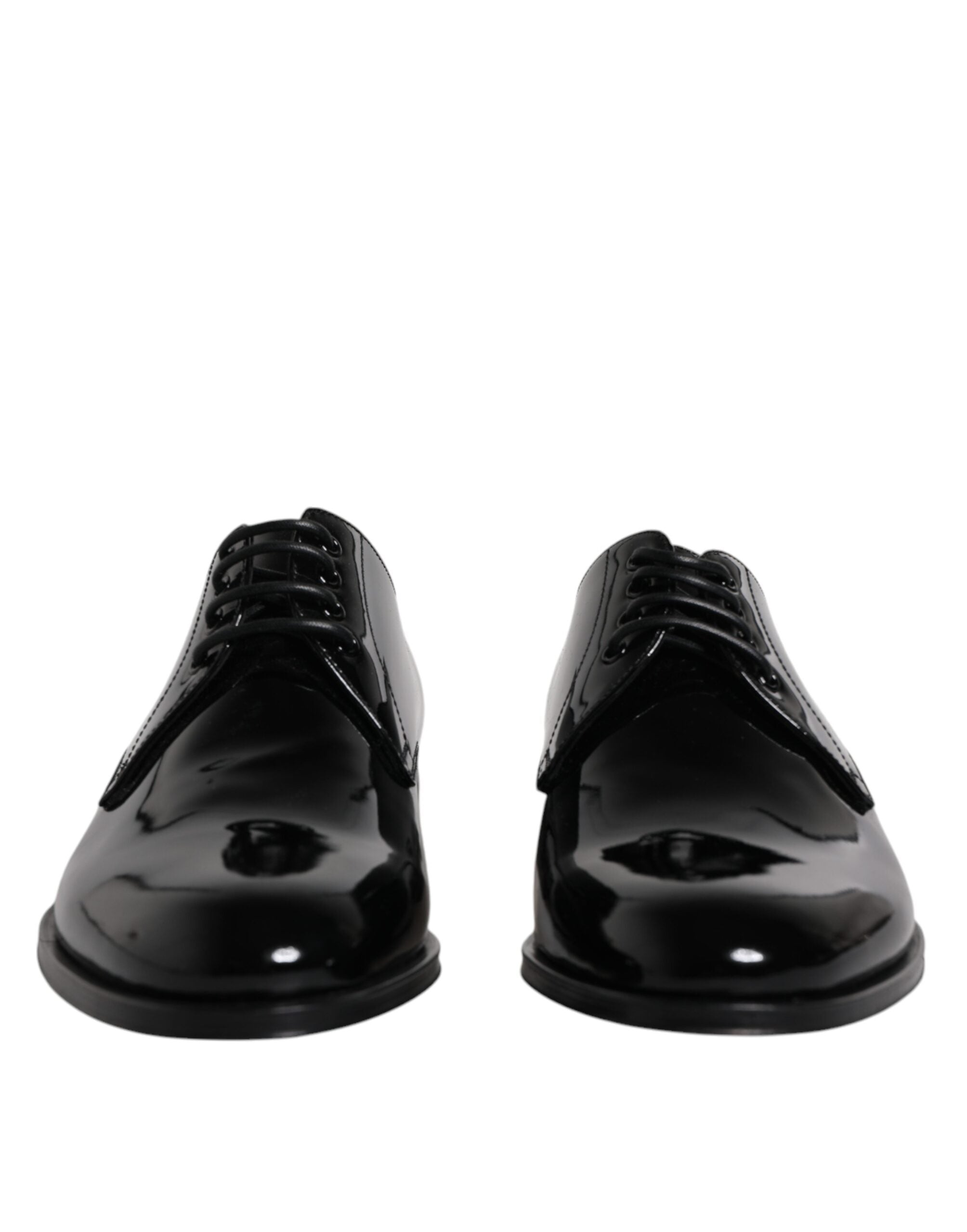 Dolce & Gabbana Black Patent Leather Derby Formal Dress Shoes LUNESCAPE