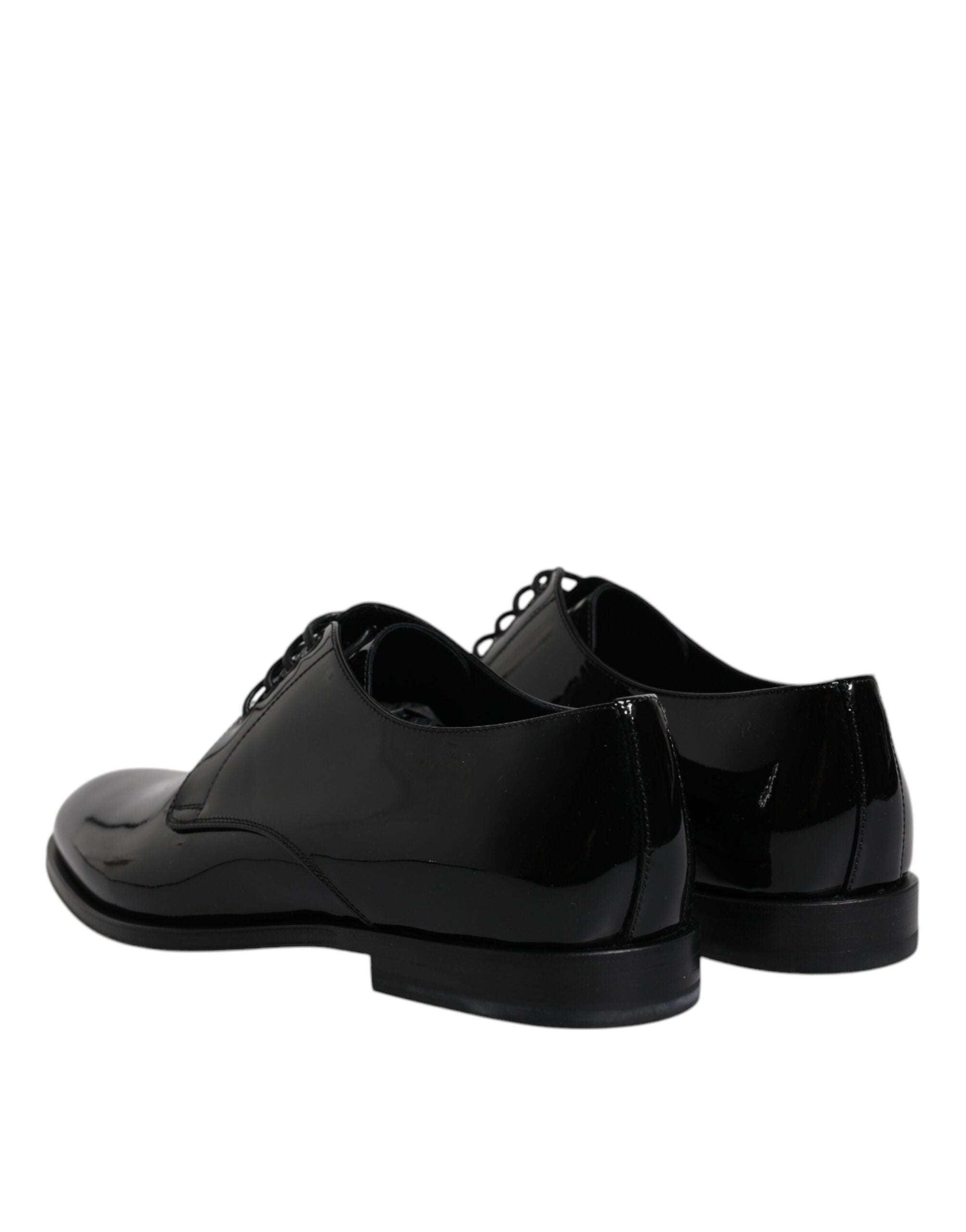 Dolce & Gabbana Black Patent Leather Derby Formal Dress Shoes LUNESCAPE