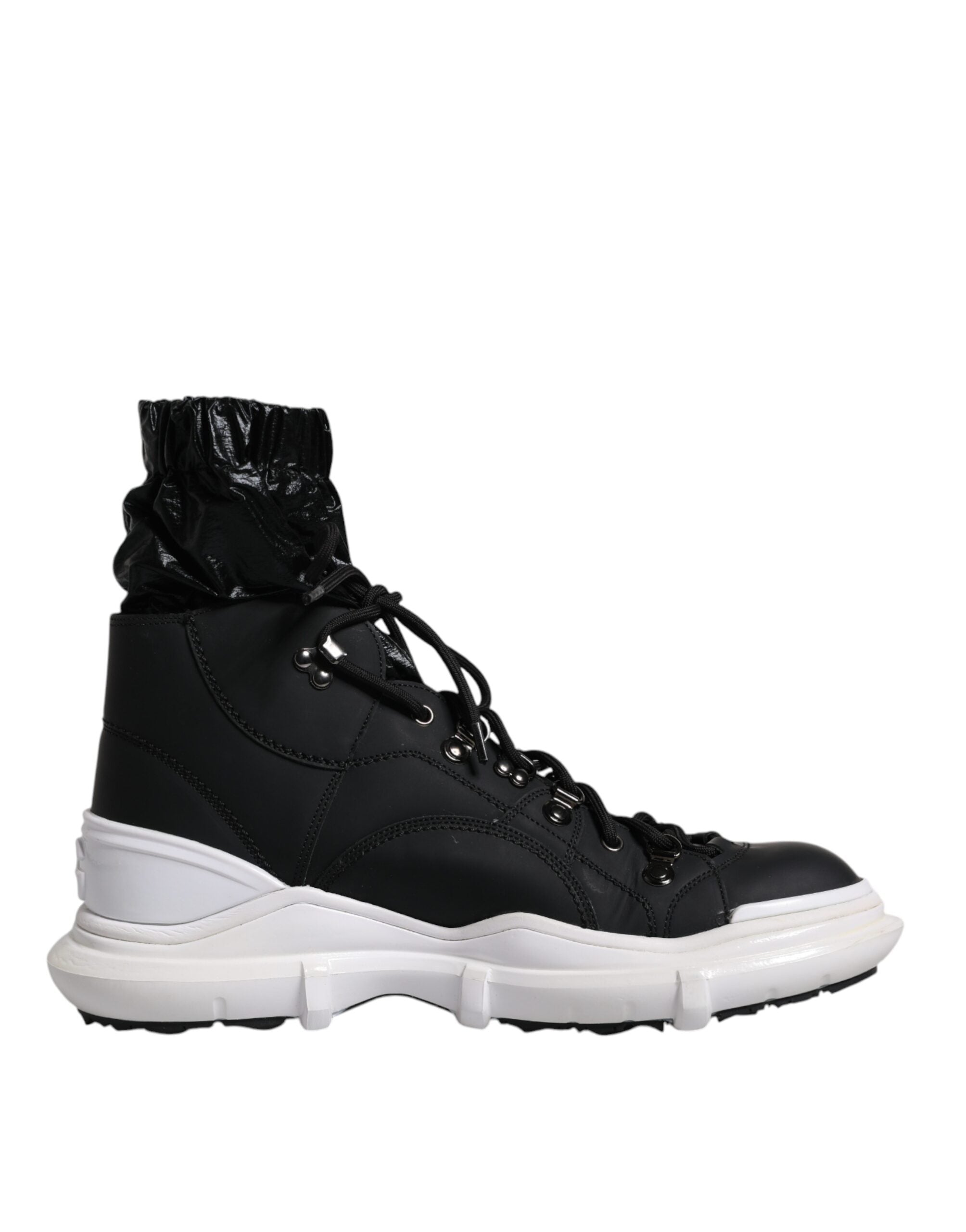 Dolce & Gabbana Black Nylon Galileo High Top Sneakers Shoes LUNESCAPE