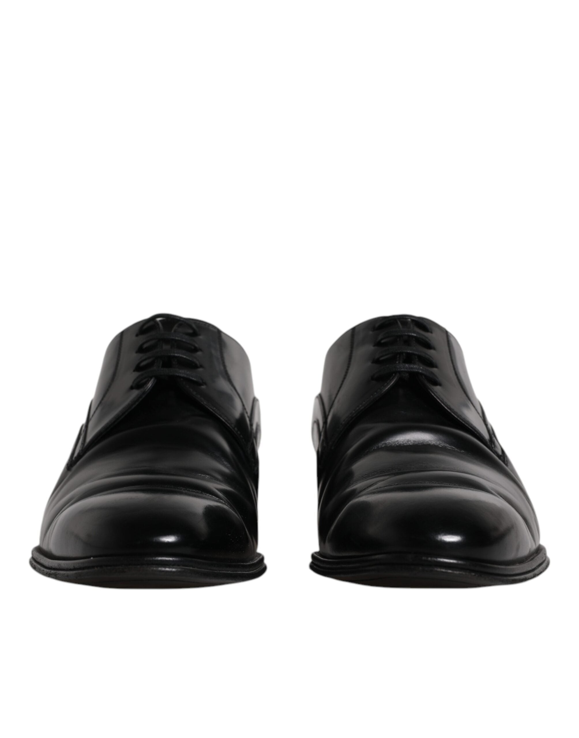 Dolce & Gabbana Black Leather Derby Formal Men Dress Shoes LUNESCAPE