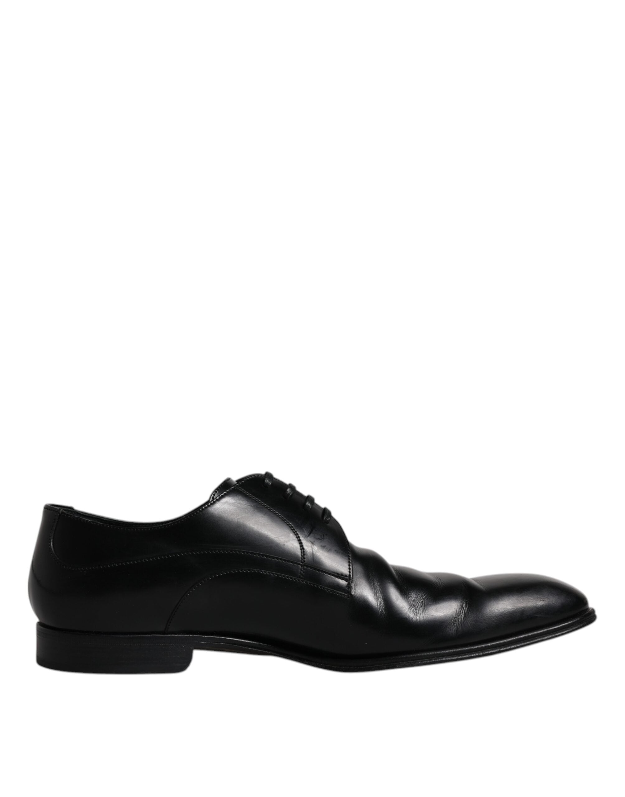 Dolce & Gabbana Black Leather Derby Formal Men Dress Shoes LUNESCAPE