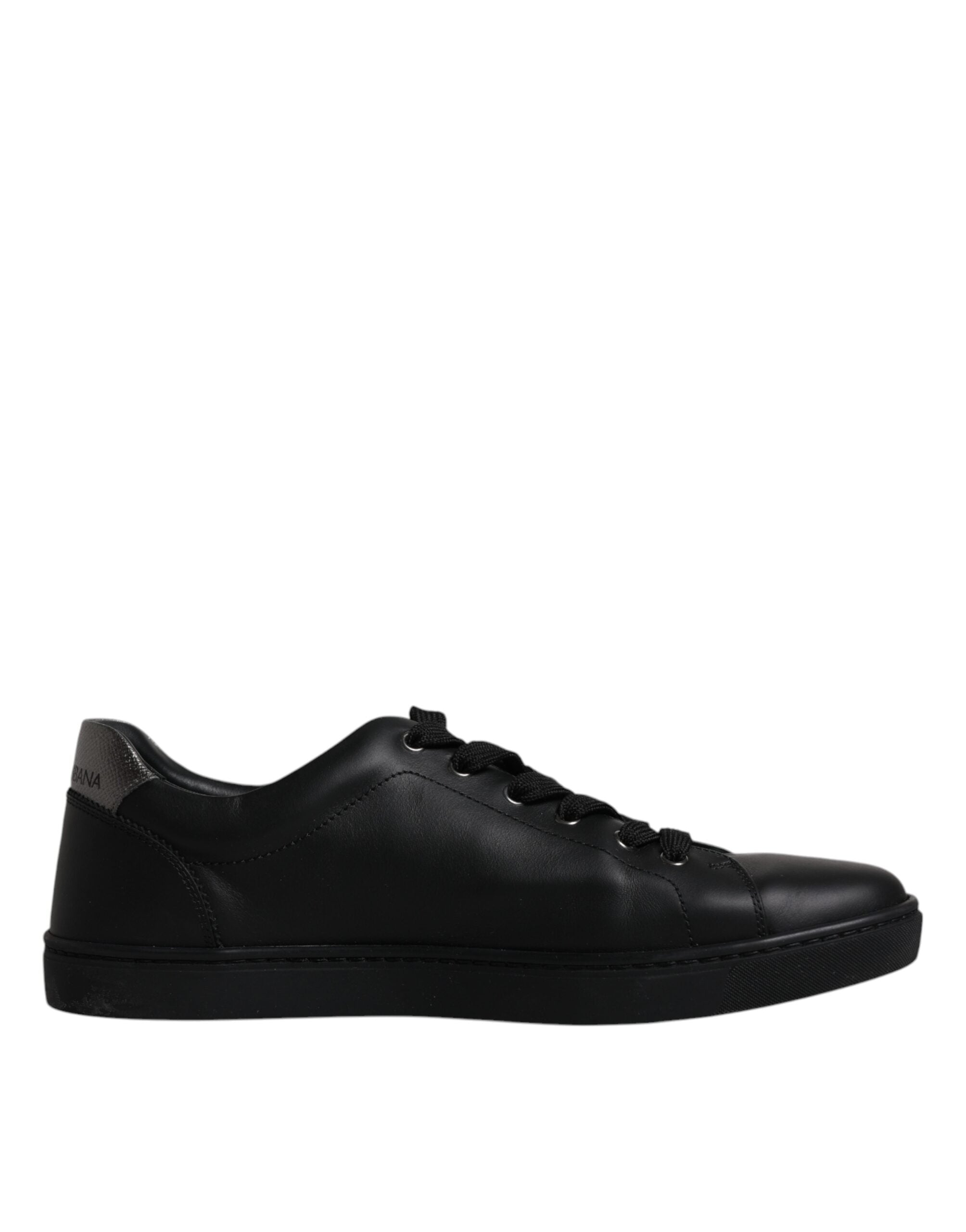 Dolce & Gabbana Black Leather London Heart Men Sneakers Shoes LUNESCAPE