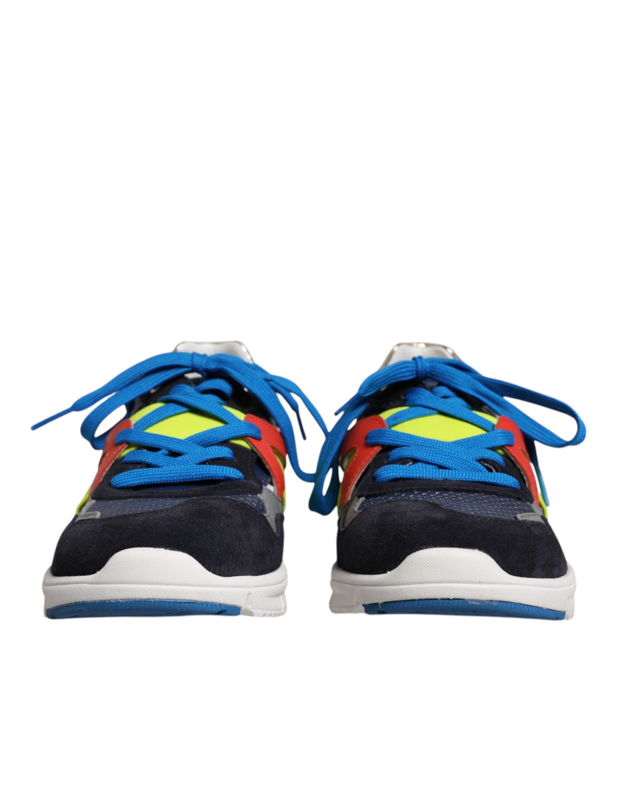 Dolce & Gabbana Multicolor Leather Suede Low Top Sneakers Shoes LUNESCAPE