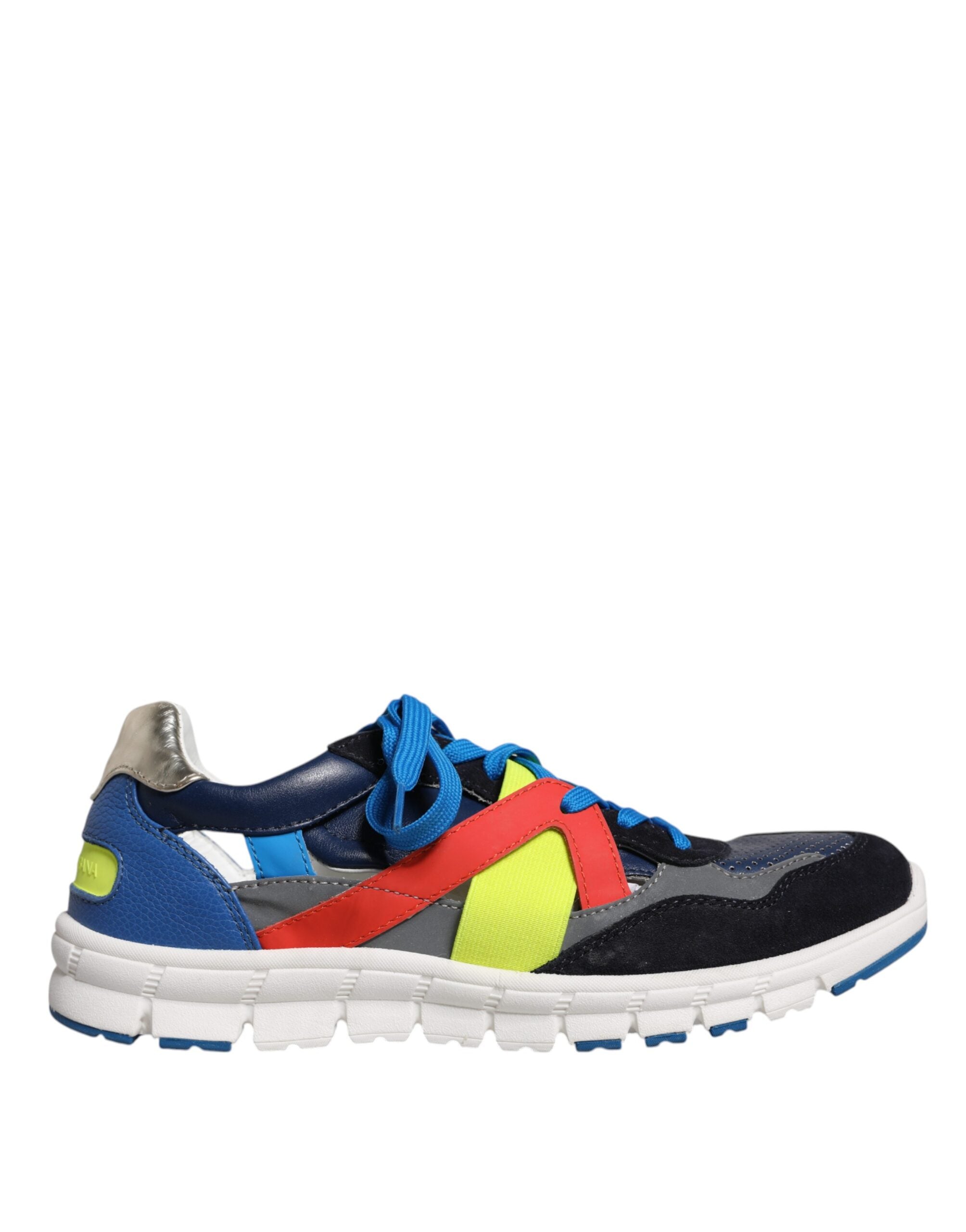 Dolce & Gabbana Multicolor Leather Suede Low Top Sneakers Shoes LUNESCAPE